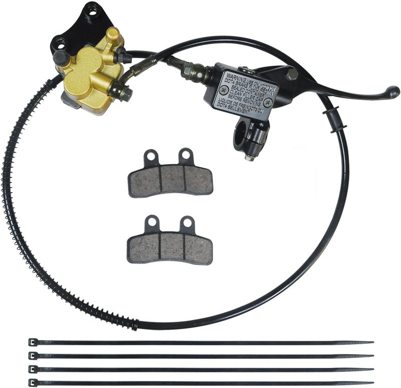 HOLATO Front Hydraulic Disc Brake Master Cylinder Caliper Assembly with Pads for 50cc 70cc 90cc 110cc 125cc SSR125 SSR110 TAOTAO DB10 DB14 Apollo Dirt Pit Bike ATV Parts Heavy duty - Image 1